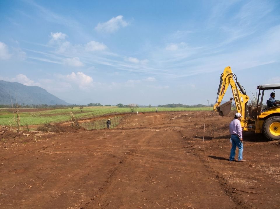 Equipo de COESCO supervisando el desmonte y trazo de un nuevo desarrollo